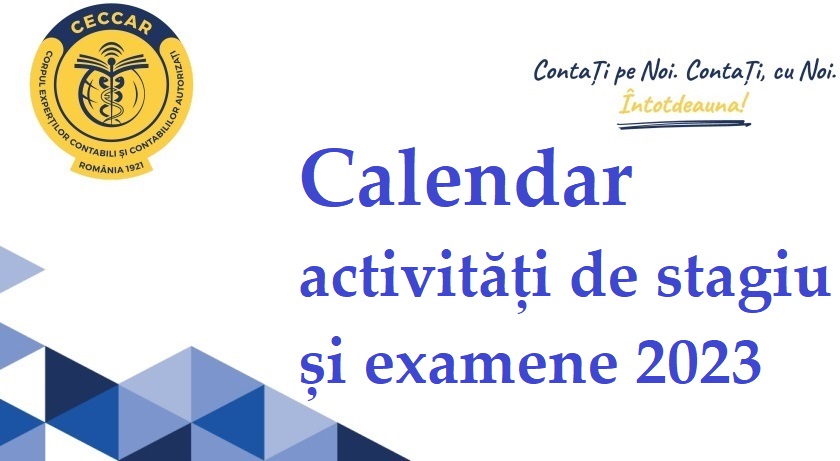 Calendar stagiu